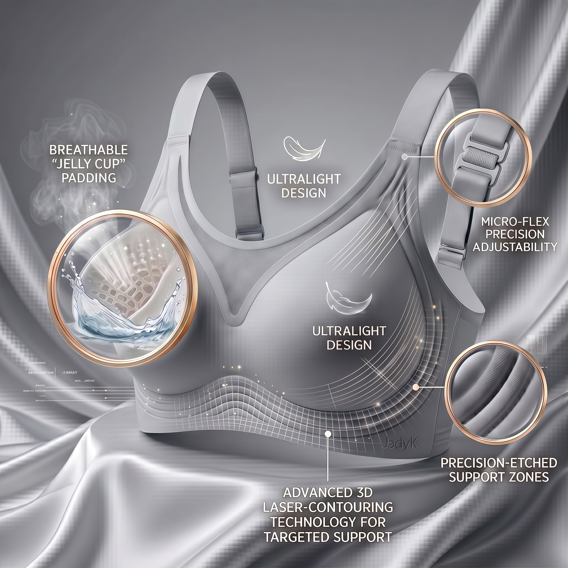 Lori JellyLuxe ™ 3D Laser technology | Gray | JadyK By JadyK
