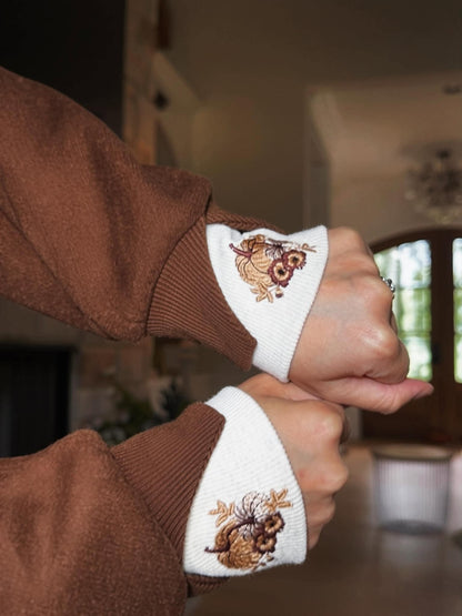 Pretty Harvest Bloom™ LayerPop™ Duo Cuff Sweatshirt By JadyK