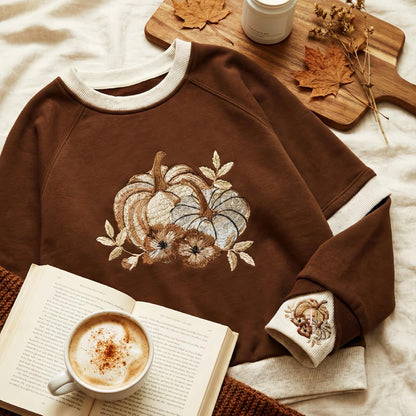 Pretty Harvest Bloom™ LayerPop™ Duo Cuff Sweatshirt By JadyK