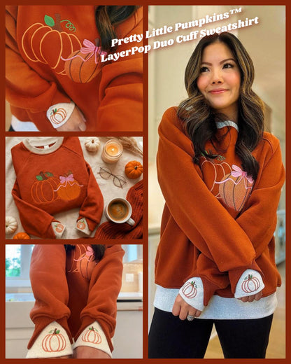 Pretty Little Pumpkins™ LayerPop™ Duo Cuff Sweatshirt By JadyK
