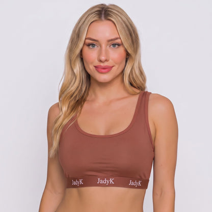 Arya Scoop Neck Bralette |Autumn Brown | DailyArmor™ Featuring Helping Hands™ Padding Technology + AquaShield™ Protection | JadyK