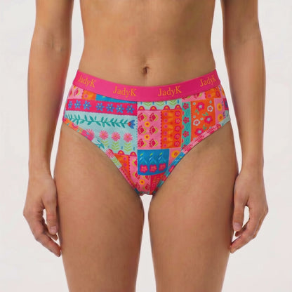 Arya DailyArmor™ Featuring Arya Curvelock™ Technology + AquaShield™ Protection Briefs Collection | Patchwork Petals | JadyK