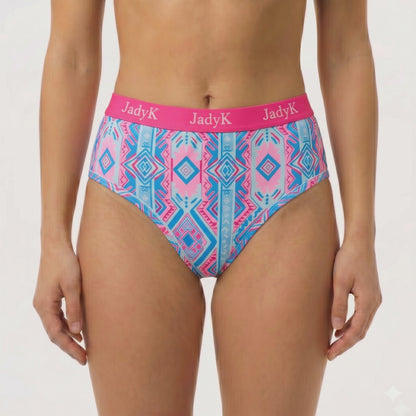 Arya DailyArmor™ Featuring Arya Curvelock™ Technology + AquaShield™ Protection Briefs Collection | Coastal Aztec| JadyK