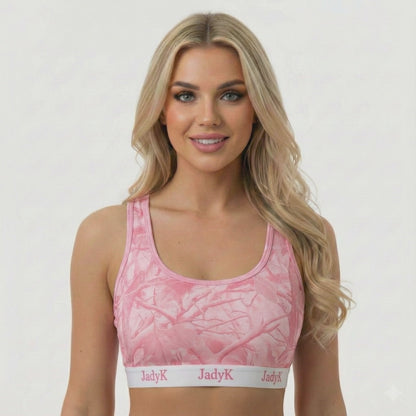 Arya V-Day Printed Bralette Collection | Pink Tree Camo | JadyK