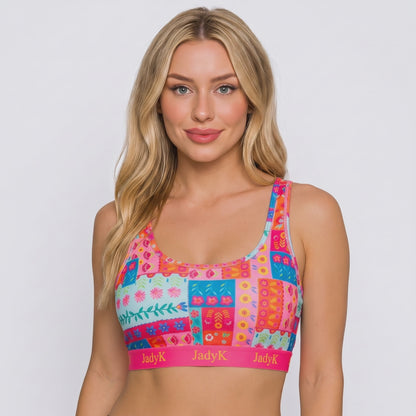 Arya Triple Cross DailyArmor™ Featuring Helping Hands™ Padding Technology + AquaShield™ Protection | Patchwork Petals | JadyK